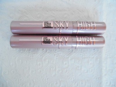 2-Pk Maybelline Lash Sensational Sky High Mascara Blackest Black 0.24 oz ea