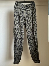 Indian Pakistan Women Loose Cotton Pants Salwar Hand Sewing Gray