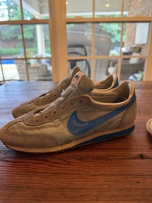 1979 Vintage Men’s Nike Waffle Trainer Blue x Grey US Made in Taiwan 