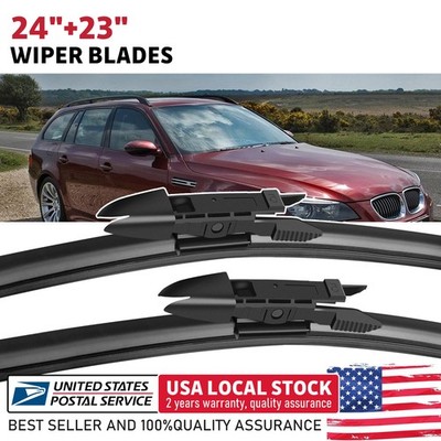 NEW SET OF 2 All Season Wiper Blades size 24''& 23'' Windshield Front Right & Left
