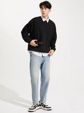 Export Quality English European And American Sizes Jacquard Round Neck Hoodie Fo