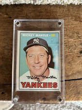 Vintage 1967 Mickey Mantle Topps Baseball Card New York Yankees