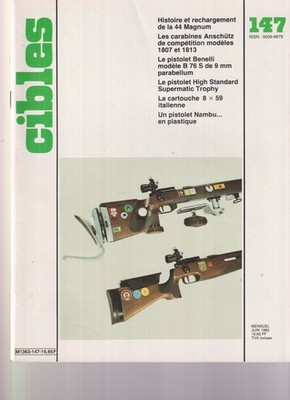 ZIELE NR. 147 44 MAGNUM / ANSCHUTZ 1807-13 / BENELLI B 76S / NAMBU / SUPER TROPHY