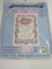 Dimensions Sentimentals Counted Cross Stitch Kit Give Us Awareness 72067 MIP