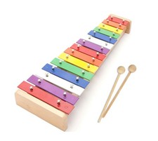 Dreams-Mall Wooden Xylophone Glockenspiel with 15 Tones