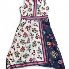 Maggy London Size 12 multicolor floral print sleeveless midi dress