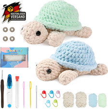 Häkeln Set für Anfänger Kinder Erwachsene Tiere Schildkröte DIY Mit Anleitung