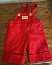 Vintage My Buddy Doll Replacement Overalls Red Original 1980s Hasbro