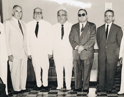 1959 AZ Superior Judge Charles Bernstein w/ Panama Supreme Court Press Photo
