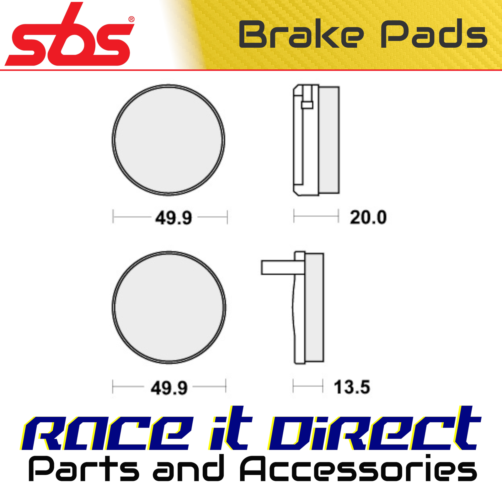Brake Pads for HONDA CB 750 K6 1975 Front Street SBS