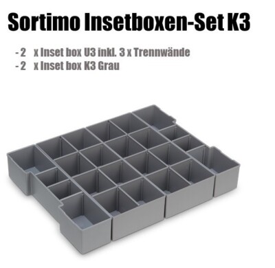 Bosch Sortimo Insetboxen-Set K3 für L-Boxx 102
