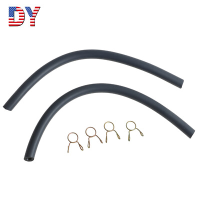 #ad Black Gas Fuel Line Hose amp; Clips Fit for Honda CB350F CB360G CB360 CB450 $23.13