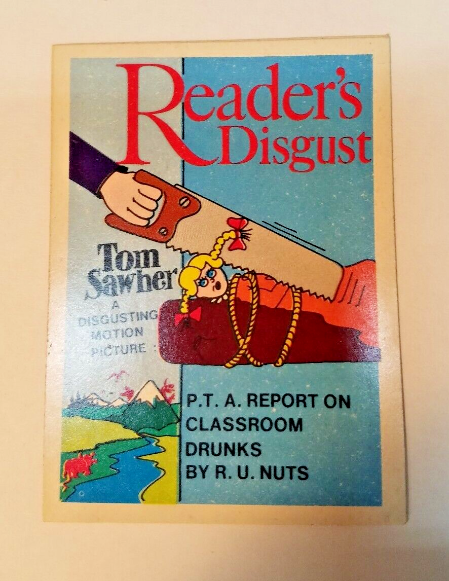 FLEER CRAZY COVERS STICKER READERS DISGUST 1ST SERIES parody of ...