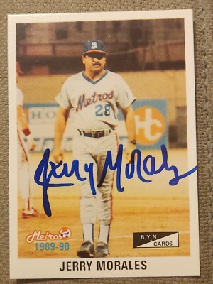 Jerry Morales Signed 1990 BYN Cards San Juan Metros #SJ-33