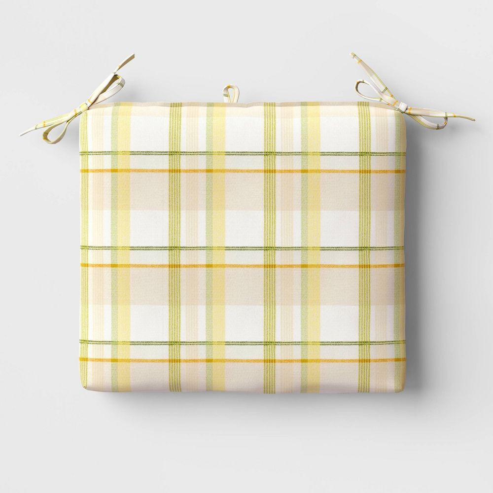 DuraSeason Ткань накладки на сиденье для улицы клетчатая желто-зеленая - порог 3190₽