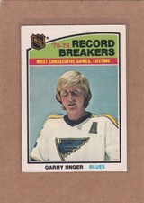 1976-77 O PEE CHEE HOCKEY GARRY UNGER #68 BLUES VGEX *A33878