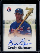 2000 Bowman Draft GRADY SIZEMORE RC AUTO Rookie Autograph Topps SP SSP #BDAPA38