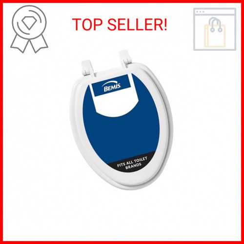 Bemis 1400TTA 000 Elongated Enameled Wood Closed-Front Toilet Seat With