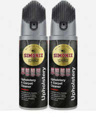 Image of 2 x Simoniz Car Upholstery Fabric Carpet Cleaner Foam Stain Remover Brush 400ml