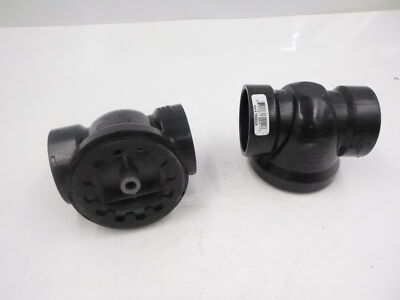 2 Pack TestRite ABS DWV 2'' Test Cleanout Tee W/ Plug TRABS2A