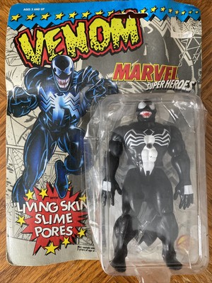 Toy Biz Marvel Super Heroes Venom Action Figure w/ Living Skin Slime Pores 1991