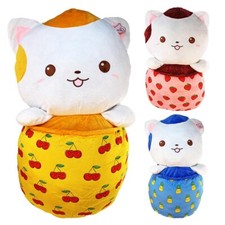 Katze im Bubble Tea verschiedene Farben - ca. 60 cm Kuscheltier Pl&uuml;schtier