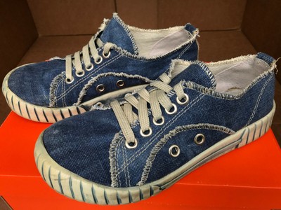 women's blue denim sneakers