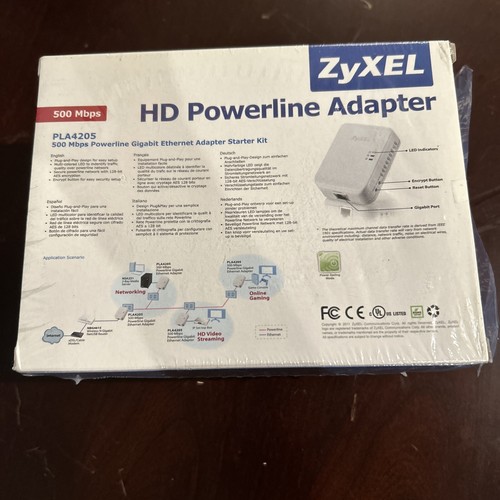 NIB: ZyXEL HD Powerline Adapter PLA4205 500Mbps 2-Piece Ethernet Starter Kit - 第 2/10 張圖片