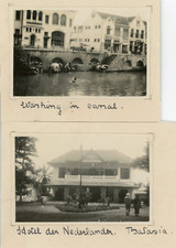 Indonesia, Batavia (Jakarta), Washing in Canal and Hotel der Nederlanden Vintag
