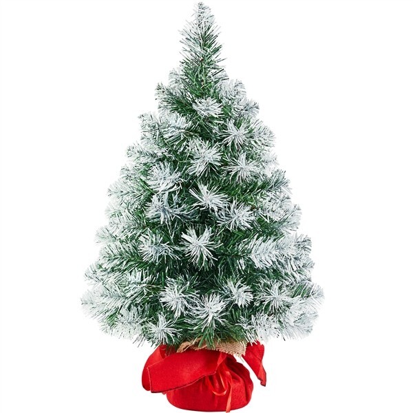 2Ft Green Tabletop Artificial Christmas Tree w/ Cement Base Portable Christmas