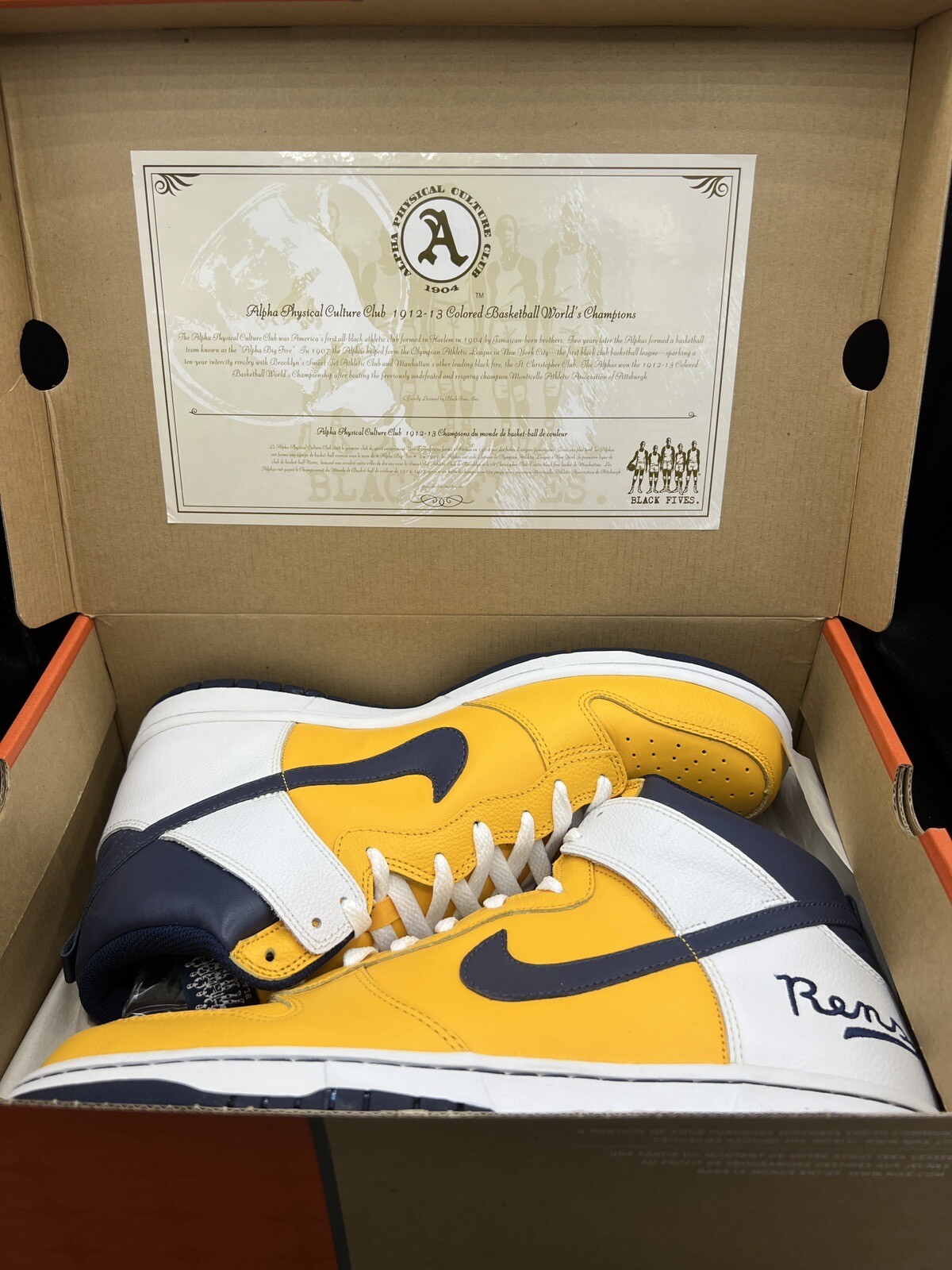 Nike Dunk High 'Harlem Rens Black Fives' Mens SZ 10.5 DS OG ALL (309432 ...