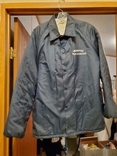 Rain Jacket Windjammer Snap Coat Vintage USA Made Blue Nylon Size L Insulated