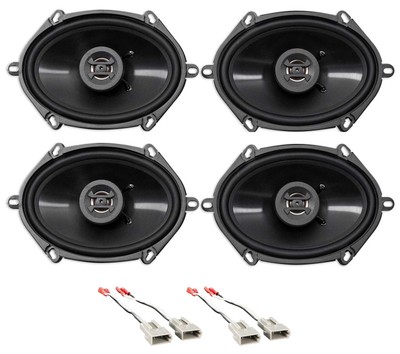 Front+Rear Hifonics Factory Speaker Replacement Kit For 1993-1997 Mazda MX6