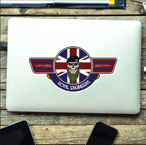 Royal Engineer UV Laminated Vinyl Sticker - Wings - Picture 2 of 5