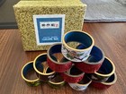 Vintage Cloisonné Napkin Rings Full Set Of 10  Hand Decorated 5 Designs — photo 2