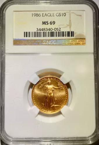 1986 American Gold Eagle $10 Quarter Ounce MS 69 NGC 1/4 oz