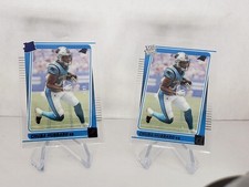 CHUBA HUBBARD 2020 Clearly Donruss Rated Rookie Blue /99 + Base RC Panthers