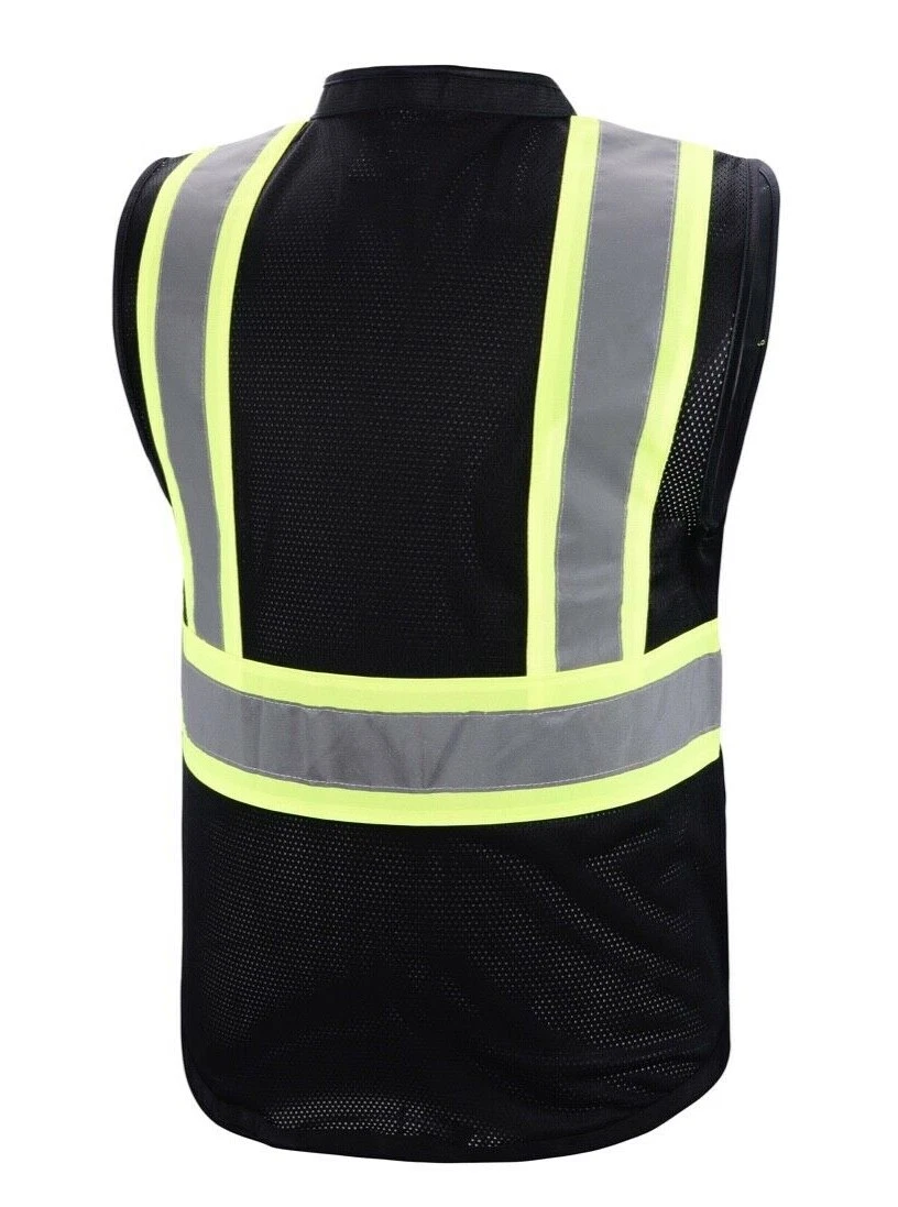 Black Two Tones Safety Vest ,With Multi-Pocket Tool - product detail image 2