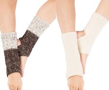 2Pair Ankle Warmers Dance Knitted Boot Cuffs Leg Warmers Stirrup Socks for Wo...