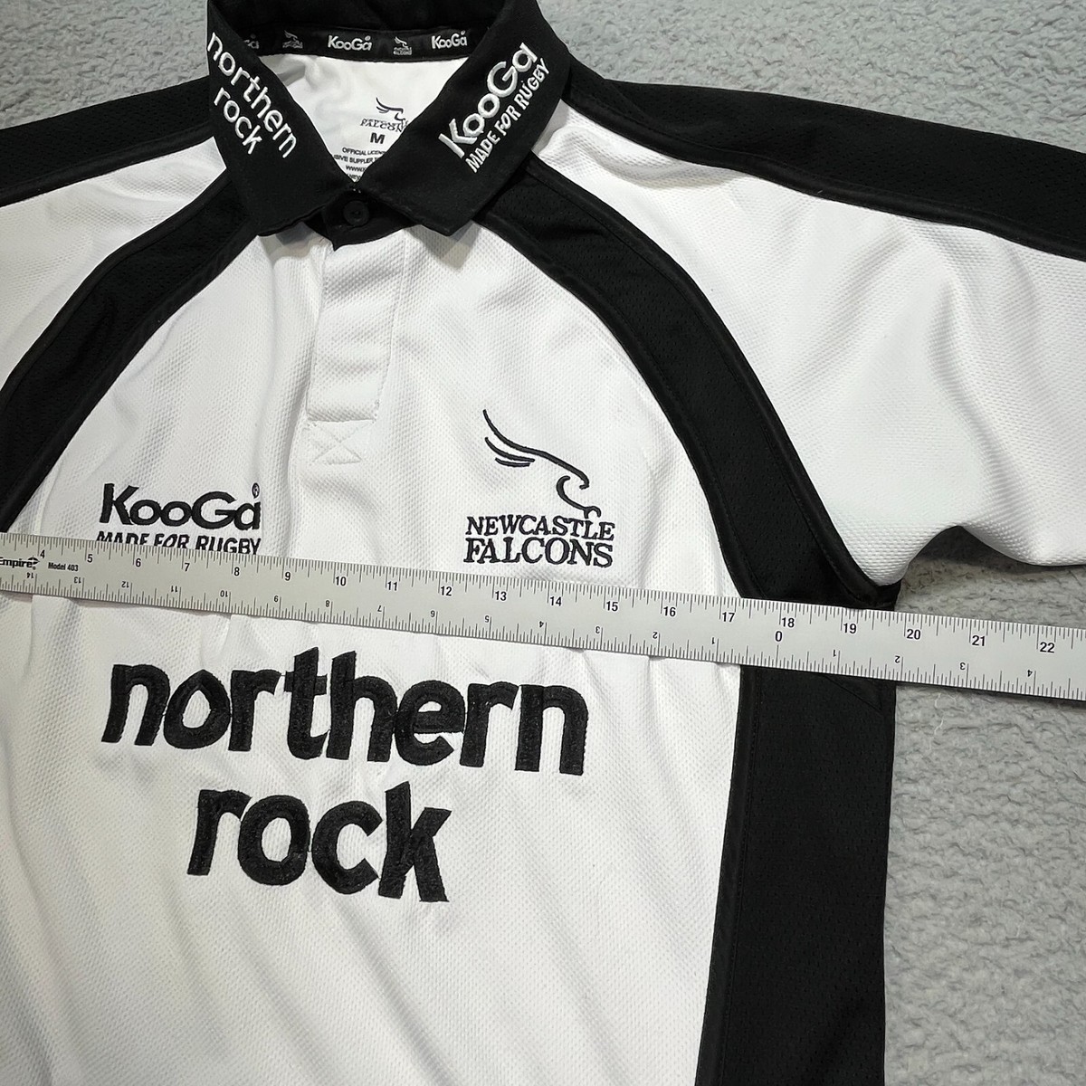 Maillot de rugby Newcastle Falcons homme blanc moyen Koogo