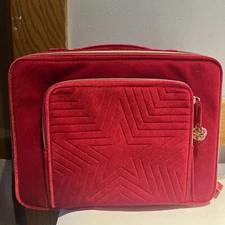 New Estee Lauder  Train Case Bag Limited Edition ~Red Velvet~ with Handle