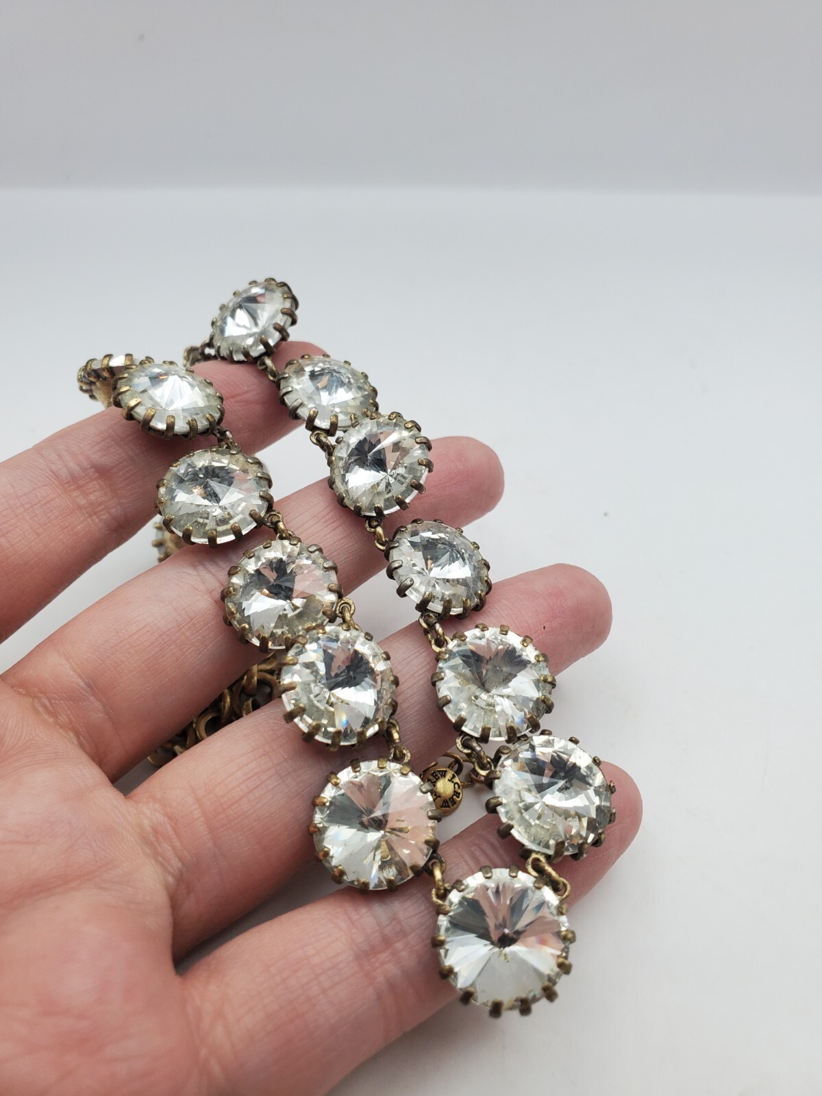 J. Crew Gold Tone Venus Flytrap Clear Rhinestone … - image 9