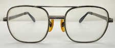 Vintage 60s Z87 Safety Glasses Z87-T0-54 20 Antique Eyeglasses Silver Tone Frame