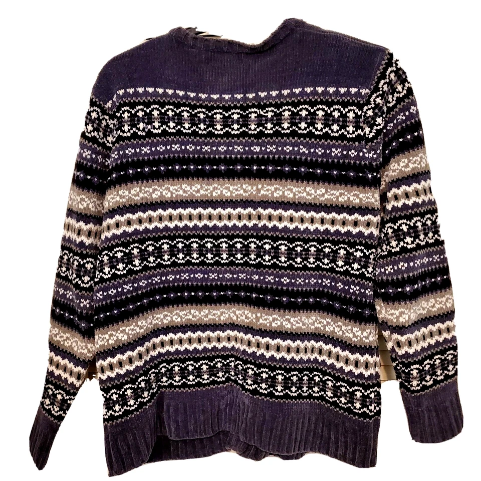 DressBarn Suéter Mujer Cárdigan Mediano Acrílico Invierno Gris Blanco Grueso Tejido Foto 2 de 3