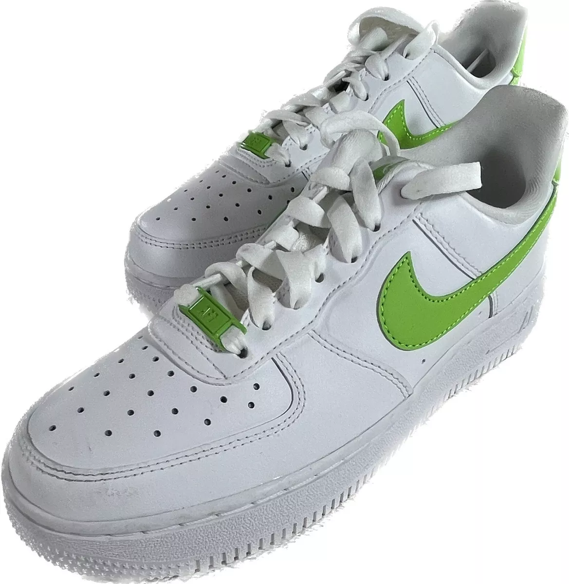 Nike Womens Air Force 1 07 AF1 White Action Green DD8959-112 Size 6.5