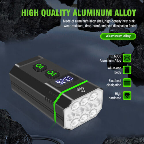 Powerful LED USB Headlights Ultra Bright Bike Headlights Money Headlights Set UK - Picture 5 of 17