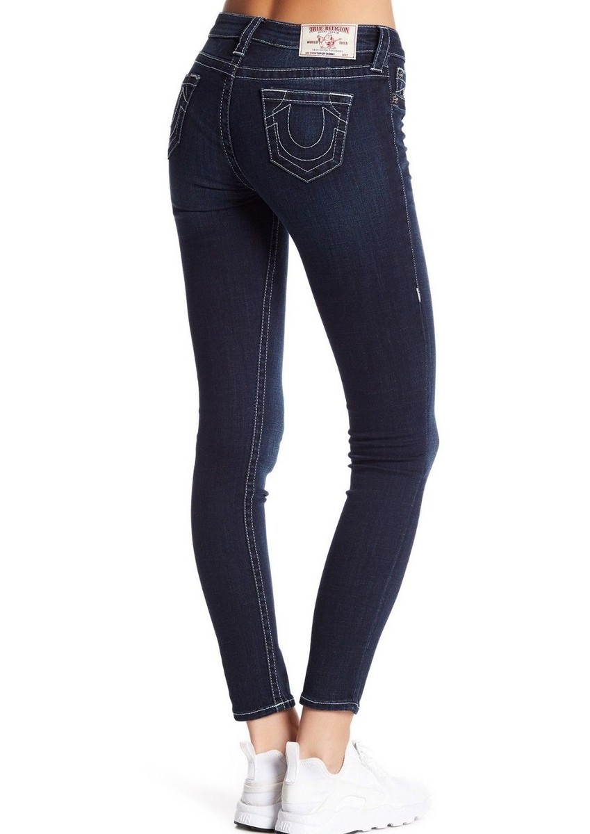 $179 NWT TRUE RELIGION Sz24 SUPER SKINNY MIDRISE NATURALINE