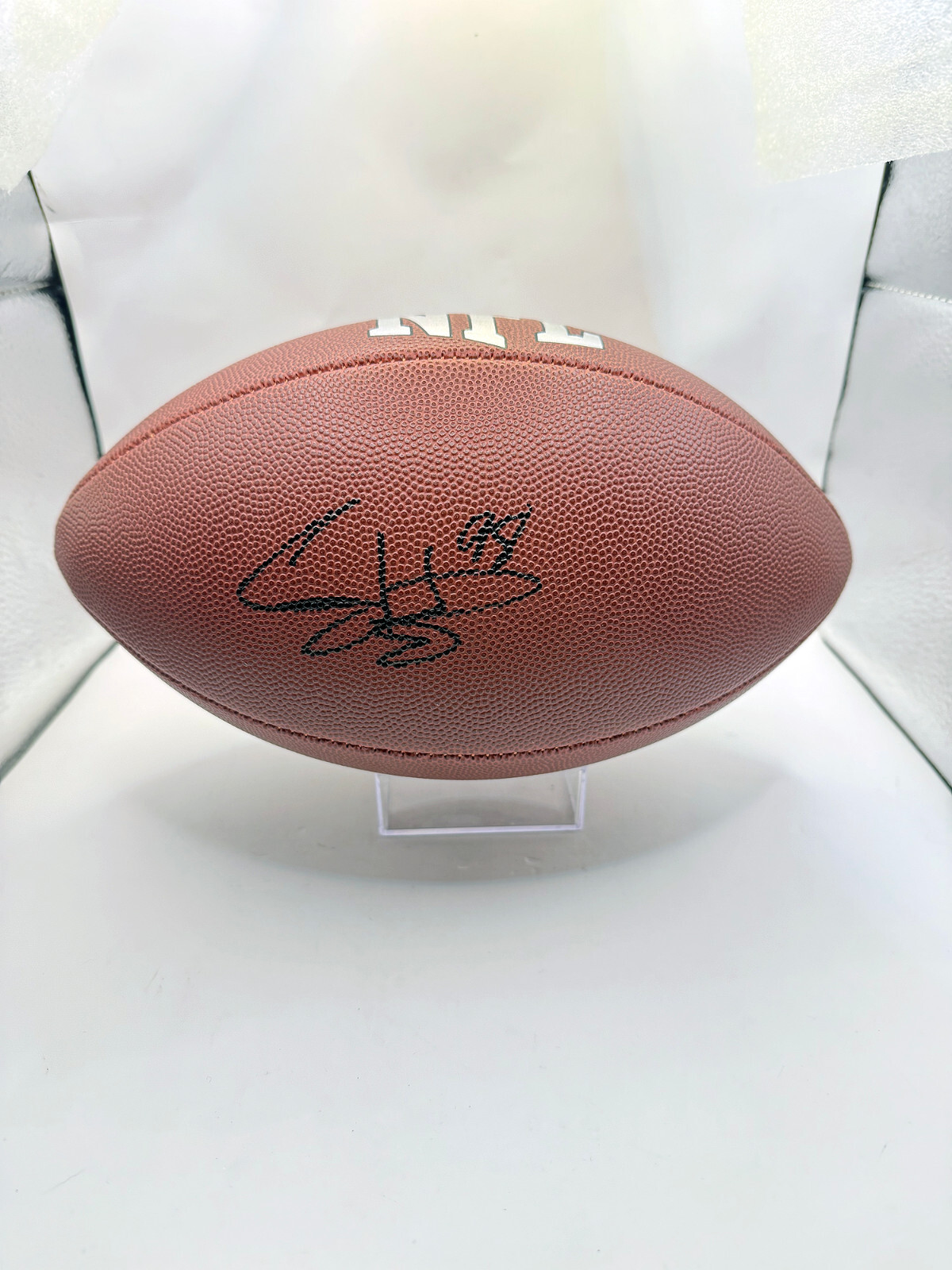 CASEY HAMPTON Pittsburgh Steelers Autographed SIGNED NFL Football w/ JSA COA 