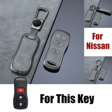 Funda de aleación de cuero para llave de coche para Nissan Frontier Sentra 350Z Titan Xterra