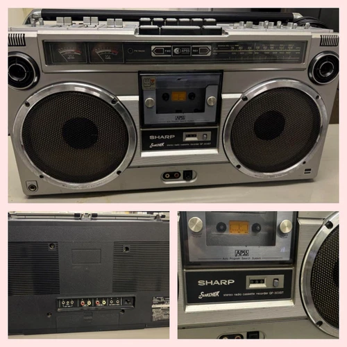 SHARP GF-303ST Vintage Stereo Radio Cassette Recorder Boombox Tested Japan